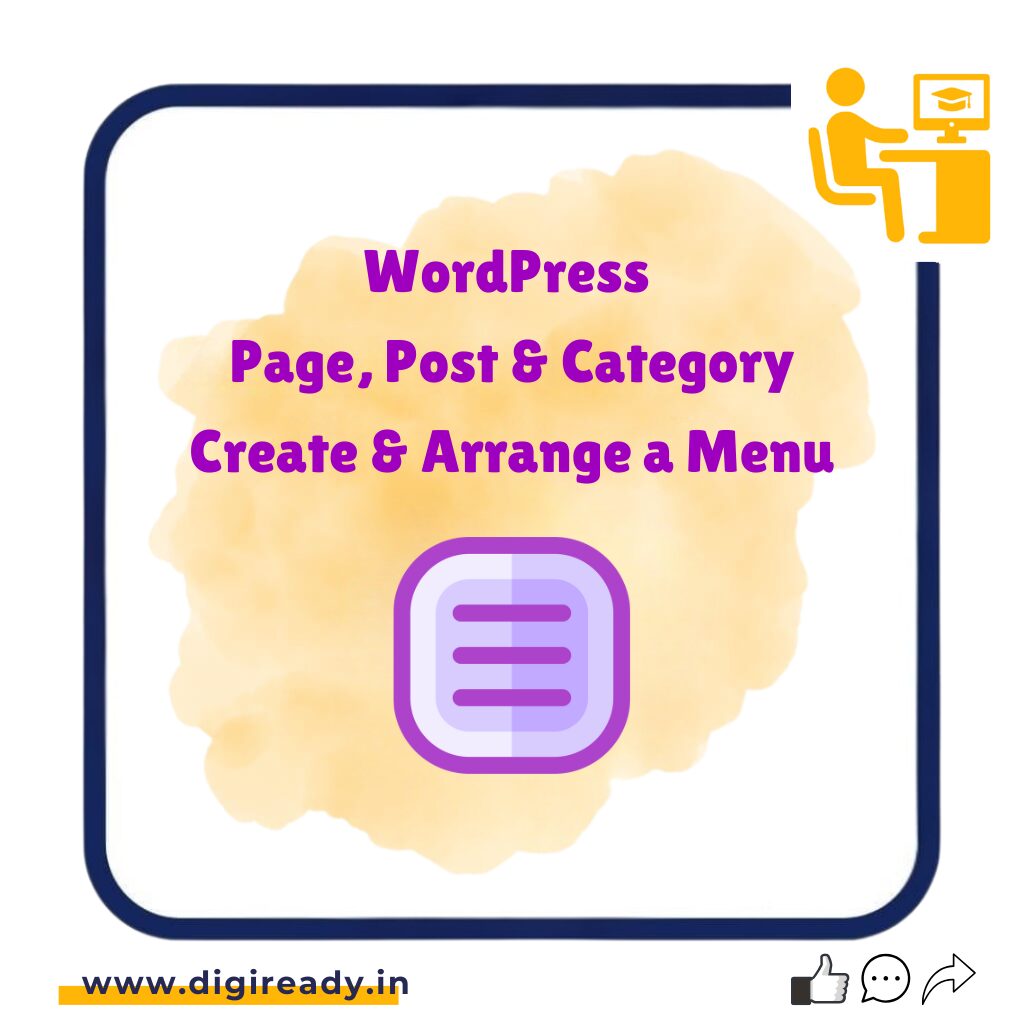 WordPress Page, Post & Category, How to Create and Arrange Menu